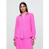 GAP Mušelínová oversize košeľa Ružová XXS GAP Mušelínová oversize košeľa Ružová XXS