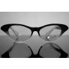 Luxusné RETRO okuliare CAT EYES Shadow Číre sklá - čierne Luxusné RETRO okuliare CAT EYES Shadow Číre sklá - čierne