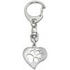 Strieborne Tlapky Srdiečko s labkou – kľúčenka 783 Strieborne Tlapky Srdiečko s labkou – kľúčenka 783