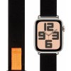 Textilný remienok OBAL:ME pre Apple Watch 42-49mm M-L Black-Orange Textilný remienok OBAL:ME pre Apple Watch 42-49mm M-L Black-Orange