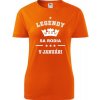 Oranžové dámske tričko Legendy sa rodia v januári - vianočné darčeky pre ženy XL Oranžové dámske tričko Legendy sa rodia v januári - vianočné darčeky pre ženy XL