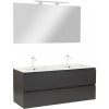 Vario Forte 120 kompletný kúpeľňový nábytok antracit-antracit Vario Forte 120 kompletný kúpeľňový nábytok antracit-antracit