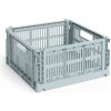 HAY Skladacia prepravka Colour Crate Medium Square Dusty Blue HAY Skladacia prepravka Colour Crate Medium Square Dusty Blue