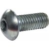 Skrutka s polguľatou hlavou a vnútorným šesťhranom ISO 7380-1 M6x30 mm galvanicky pozinkovaná kalená, 1 ks Skrutka s polguľatou hlavou a vnútorným šesťhranom ISO 7380-1 M6x30 mm galvanicky pozinkovaná kalená, 1 ks