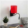 Brilagi | Brilagi - LED Nástenná lampa NUBILA 1xE27/25W/230V + LED/3W čierna/červená | BG1558K Brilagi | Brilagi - LED Nástenná lampa NUBILA 1xE27/25W/230V + LED/3W čierna/červená | BG1558K