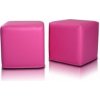 Sedací vak taburetka Block kocka ružová ekokoža TiaHome Sedací vak taburetka Block kocka ružová ekokoža TiaHome