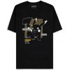 Pokémon Pikachu Line-art men 's Short Sleeved Black Black