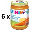HiPP BIO Mrkva, zemiaky a hovädzie mäso 6 × 190 g