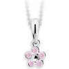 Danfil Detský prívesok kvetinka C2744 z bieleho zlata Pink