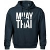 Nápis Muay Thai Oversized mikina pánska Moon tmavomodrá