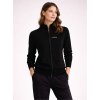 Dámsky pletený kardigán na zips - black , XS Dámsky pletený kardigán na zips - black , XS