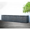 Westmann Kubus 8 kovový box na odpadkové koše 8 x 240 l 528 x 80 x 116 cm antracitová
