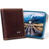 Pánska hnedá kožená peňaženka GPPN439 Pánska hnedá kožená peňaženka GPPN439