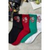Vianočné tblietavé ponožky so Santom a kamienkami GREEN (zelená) EU 35-41 Vianočné tblietavé ponožky so Santom a kamienkami GREEN (zelená) EU 35-41
