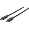 Manhattan 354899 USB, USB 3.2 Gen2 (USB 3.1 Gen2) USB-C ® zástrčka, USB-C ® zástrčka, 0.50m, černý