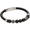 Pánsky kožený náramok Fred Bennett s lávovými kameňmi B5097 Pánsky kožený náramok Fred Bennett s lávovými kameňmi B5097