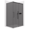 CERANO - Sprchovací kút Lantono L/P - 8 mm - Soft-Close - čierna matná, grafitové sklo - 140x90x195 cm - posuvný CERANO - Sprchovací kút Lantono L/P - 8 mm - Soft-Close - čierna matná, grafitové sklo - 140x90x195 cm - posuvný