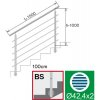 neuvedená Nerezové zábradlie na schody, 1500x1000mm, BS neuvedená Nerezové zábradlie na schody, 1500x1000mm, BS