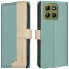 Knižkové puzdro Motorola Moto G15 Color Matching RFID zelené Knižkové puzdro Motorola Moto G15 Color Matching RFID zelené