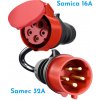 EVPartner Adaptér veľký červený 5-kolík 32A 400 V samec na malý červený 5-kolík 16A 400 V samica EVPartner Adaptér veľký červený 5-kolík 32A 400 V samec na malý červený 5-kolík 16A 400 V samica