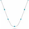 Brilio Silver Strieborný náhrdelník s modrými guličkami NCL112WTQ Brilio Silver Strieborný náhrdelník s modrými guličkami NCL112WTQ