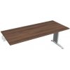 Hobis Pracovný stôl Flex, 180x75,5x80 cm, orech/kov Hobis Pracovný stôl Flex, 180x75,5x80 cm, orech/kov