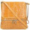 Mondo Italia Kožená kabelka na rameno 573 koňaková Made in Italy Koňak Mondo Italia Kožená kabelka na rameno 573 koňaková Made in Italy Koňak
