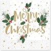 PROCOS Vianočné papierové obrúsky 33x33cm 3vrstvové merry christmas PROCOS Vianočné papierové obrúsky 33x33cm 3vrstvové merry christmas