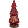 Clayre & Eef Červený sklenený dekoračný svietiaci stromček LED Tree - Ø 7*16 cm - Clayre & Eef Clayre & Eef Červený sklenený dekoračný svietiaci stromček LED Tree - Ø 7*16 cm - Clayre & Eef