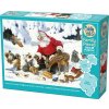 COBBLE HILL Rodinné puzzle Santa so zvieracími priateľmi 350 dielikov COBBLE HILL Rodinné puzzle Santa so zvieracími priateľmi 350 dielikov