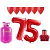 HeliumKing Hélium párty set na 75. narodeniny s červenými balónmi HeliumKing Hélium párty set na 75. narodeniny s červenými balónmi