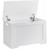 Textilomanie Úložný box a lavica LEHAC s vekom, biela Textilomanie Úložný box a lavica LEHAC s vekom, biela