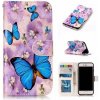Puzdro na iPhone 7 / 8 / SE ( 2020 / 2022 ) Motýľ fialové Puzdro na iPhone 7 / 8 / SE ( 2020 / 2022 ) Motýľ fialové