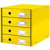 Zásuvkový box Leitz Click&Store, 4 zásuvky, žlutá Zásuvkový box Leitz Click&Store, 4 zásuvky, žlutá