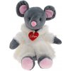Myška Azumi šedá v bielom kožúšku 28 cm