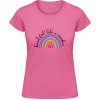 Akciové Dámske Tričko Soft-Style Gildan - Dúha s nápisom - Beautiful like a rainbow - Azalka - XL - Dámske Akciové Dámske Tričko Soft-Style Gildan - Dúha s nápisom - Beautiful like a rainbow - Azalka - XL - Dámske