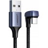 Ugreen 70313 Nylonový pletený USB - uhlový USB typu C, 1m, sivý Ugreen 70313 Nylonový pletený USB - uhlový USB typu C, 1m, sivý