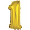 Balón fóliový číslica 1 zlatý 35cm 1ks Balón fóliový číslica 1 zlatý 35cm 1ks