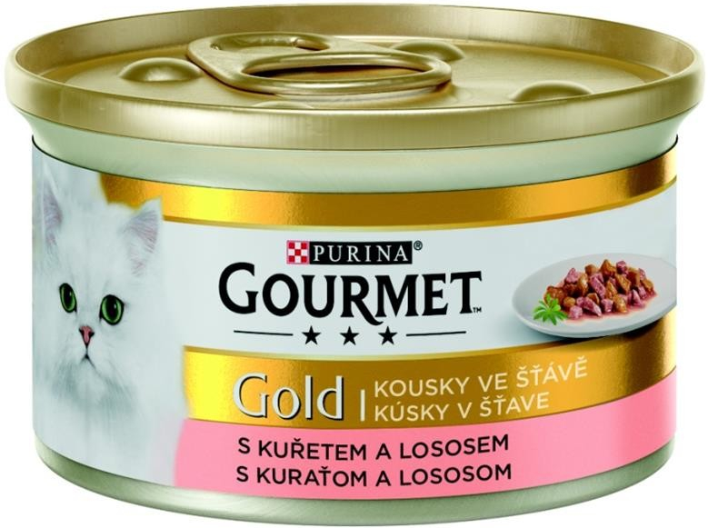 Gourmet GOLD losos a kura v omáčke 85 g