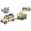 Mikro Trading Auto Land Rover Defender kov 13 cm s prívesom a žirafou na spätné natiahnutie v krabičke Mikro Trading Auto Land Rover Defender kov 13 cm s prívesom a žirafou na spätné natiahnutie v krabičke