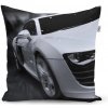 Sablio Vankúš Biele športové auto 60x60