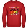 AWDis Mikina - Nápis - Love is Love - Ohnivá červená - XXL - Pánske AWDis Mikina - Nápis - Love is Love - Ohnivá červená - XXL - Pánske