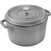 Staub Cocotte hrniec okrúhly 24 cm 4,8 l sivý
