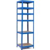 Policový regál Trestles RH 1800x600x400, nosnosť 2100 kg, 6 políc Farba: modrá, Typ police: drevená MDF 5,4 mm Policový regál Trestles RH 1800x600x400, nosnosť 2100 kg, 6 políc Farba: modrá, Typ police: drevená MDF 5,4 mm