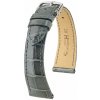 Kožený remienok Hirsch London L 04207030-2, šedý, aligátorová koža, dĺžka L, Quick Release 19 mm Kožený remienok Hirsch London L 04207030-2, šedý, aligátorová koža, dĺžka L, Quick Release 19 mm