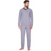 Pyžamo Regina 592 dlhé/r froté 2XL-3XL pánske tmavá melanž XXL Pyžamo Regina 592 dlhé/r froté 2XL-3XL pánske tmavá melanž XXL