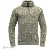 Devold SVALBARD WOOL sveter, olive/offwhite XL Devold SVALBARD WOOL sveter, olive/offwhite XL