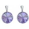 For You náušnice Swarovski elements Rivoli fialové VIOLET Nau-rivoli12-018