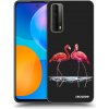 Picasee silikónový čierny obal pre Huawei P Smart 2021 - Flamingos pár Picasee silikónový čierny obal pre Huawei P Smart 2021 - Flamingos pár