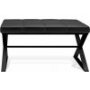 Lavička Decor Walther s vankúšom z čiernej ekokože čierna matná Lavička Decor Walther s vankúšom z čiernej ekokože čierna matná